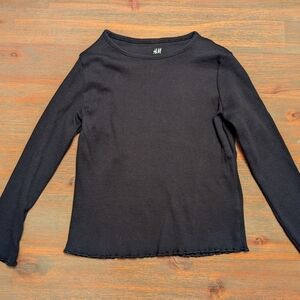 H&M Black Long Sleeve Kids Tee